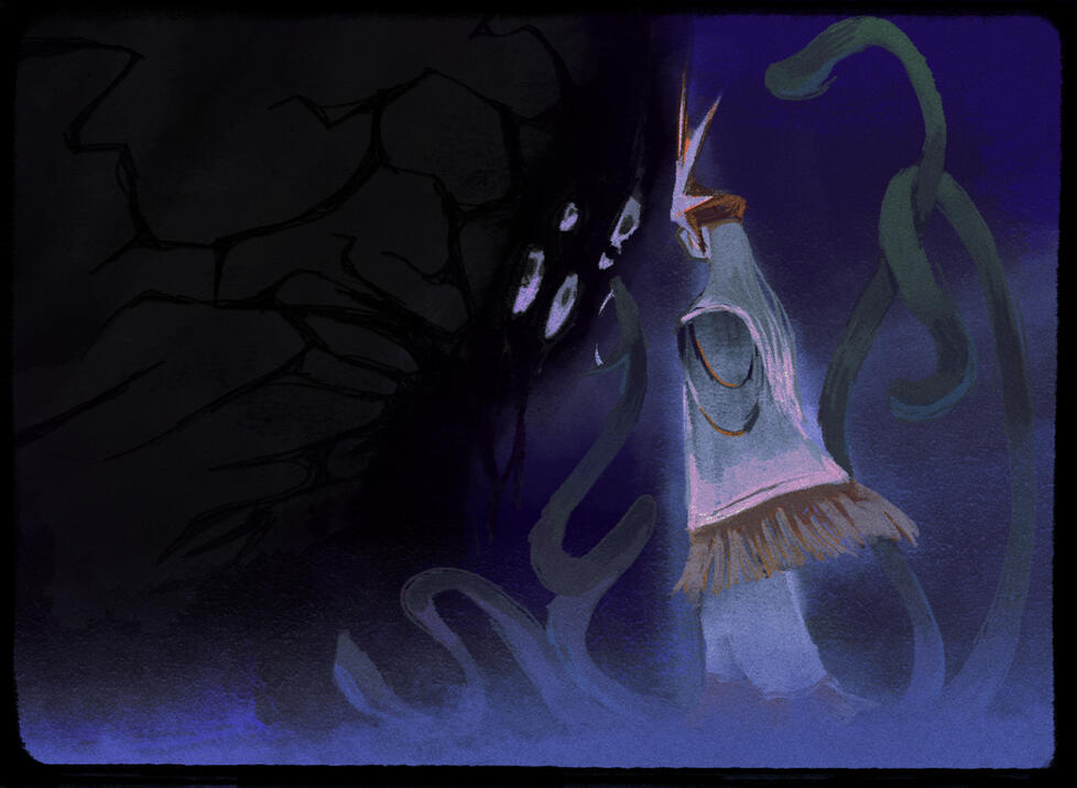 Dark Souls Fanart: Gwyndolin and Grave Lord Nito